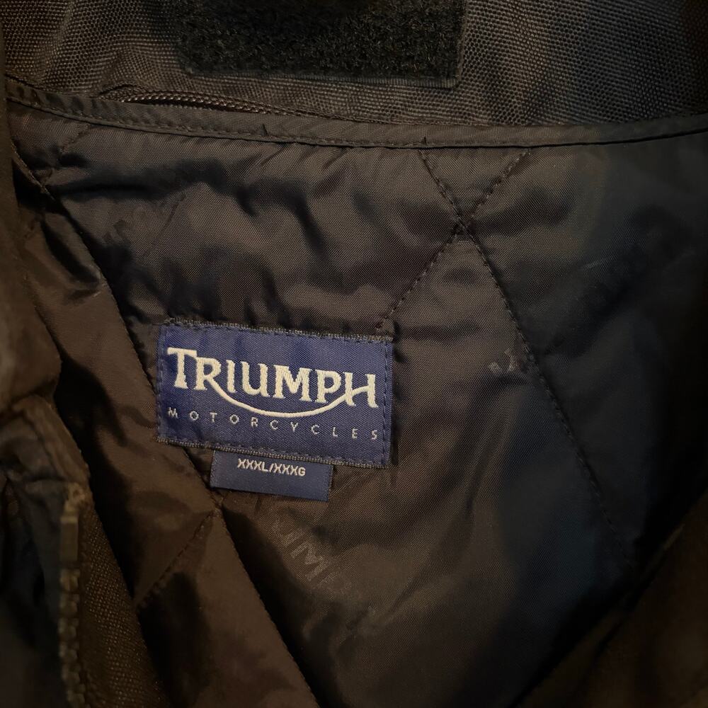 Triumph Tritex Motorcycle Winter Jacket Removable Quilted Lining Pads Men 3XL - Picture 5 of 13